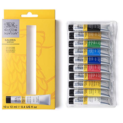 Winsor & Newton Galeria Acrylic Paint 10 x 12ml (0.4--oz) Tube Paint Set