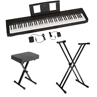Piano numérique Yamaha P45 88 touches à action pondérée avec pédale, alimentation, support clavier en X à double renfort… - Les Beatles, Paul McCartney, John Lennon, RIngo Starr, George Harrison