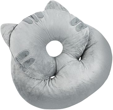 Ibluelover Office Office Nap Pillow متعدد الوظائف الوجه أسفل السق وسادة السفر مسند الرأس مع ثقب قابل للكسر كرتون الحيوان وسادة رأس النوم PP دعم الرقبة القطن الراحة مسند الرأس وسادة