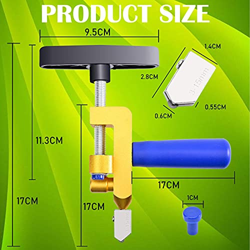 image for Canitu 2 in 1 Manual Tile Glass Cutter Tool Kit with 3-15 mm Tungsten 