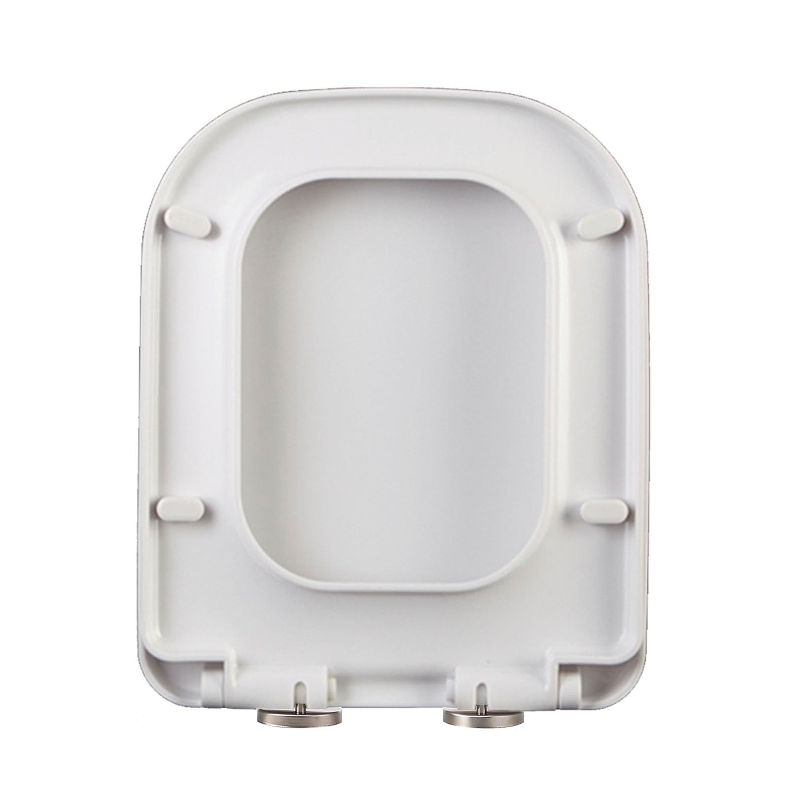 Tapa WC Rectangular. Asiento para Inodoro Cuadrada, Amplia Selección De Asientos De Inodoro De Cierre Lento,Cierre Lento, Bisagras Fuertes Fijación Superior,36 * 44cm