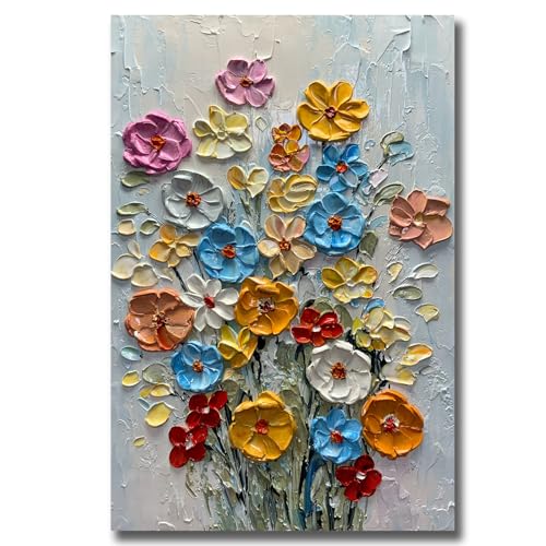 V-inspire Art,30 x 45 Inches Modern Abstract Hand Painted Colorful