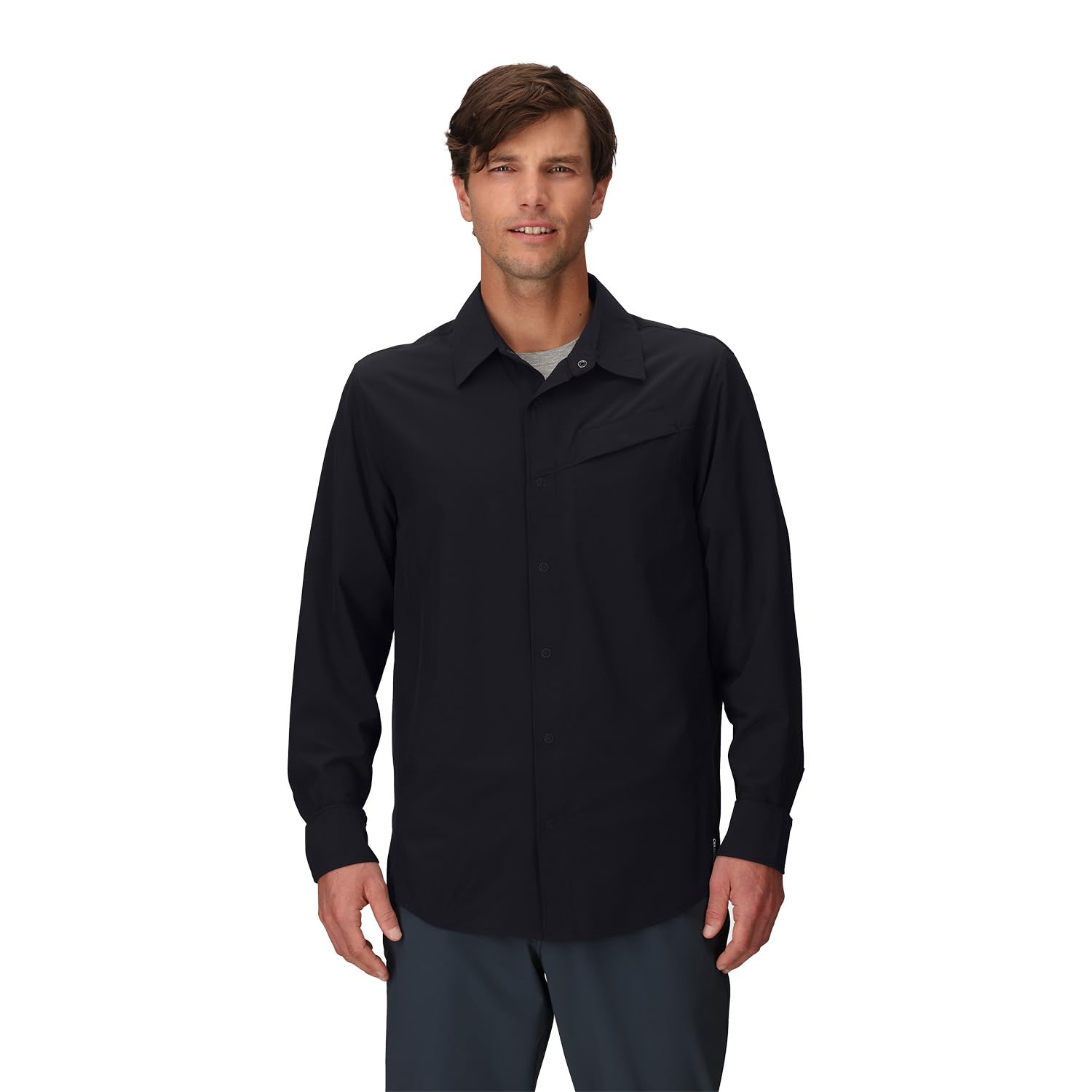 Photo 1 of Men's Astroman Long Sleeve Sun Shirt, Black, S