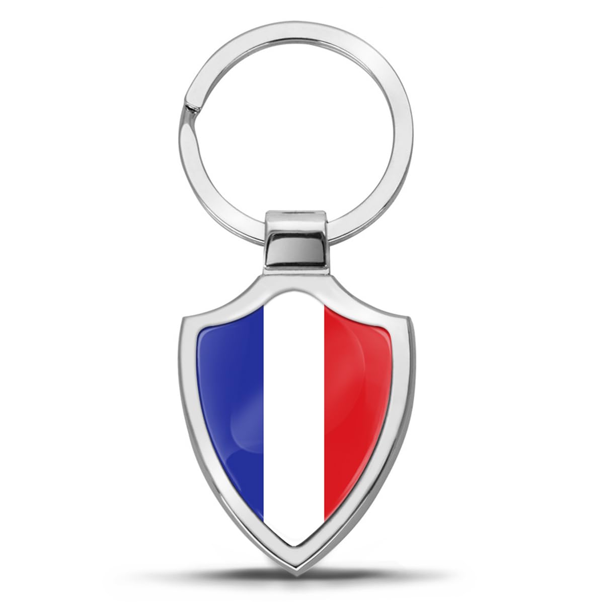 Biomar Labs Unisex France Flag Kk 109 3D Metal Keyring Key Ring Accessories Men Women Keychain Gift (France Flag Kk 109)