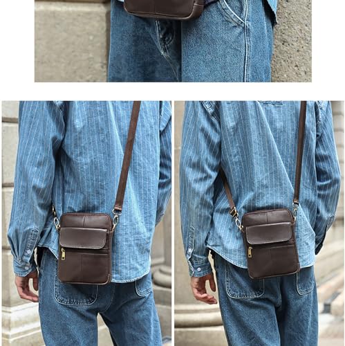 Bolso cruzado de cuero vacuno para hombre que soluciona la falta de espacio en tus bolsillos 6