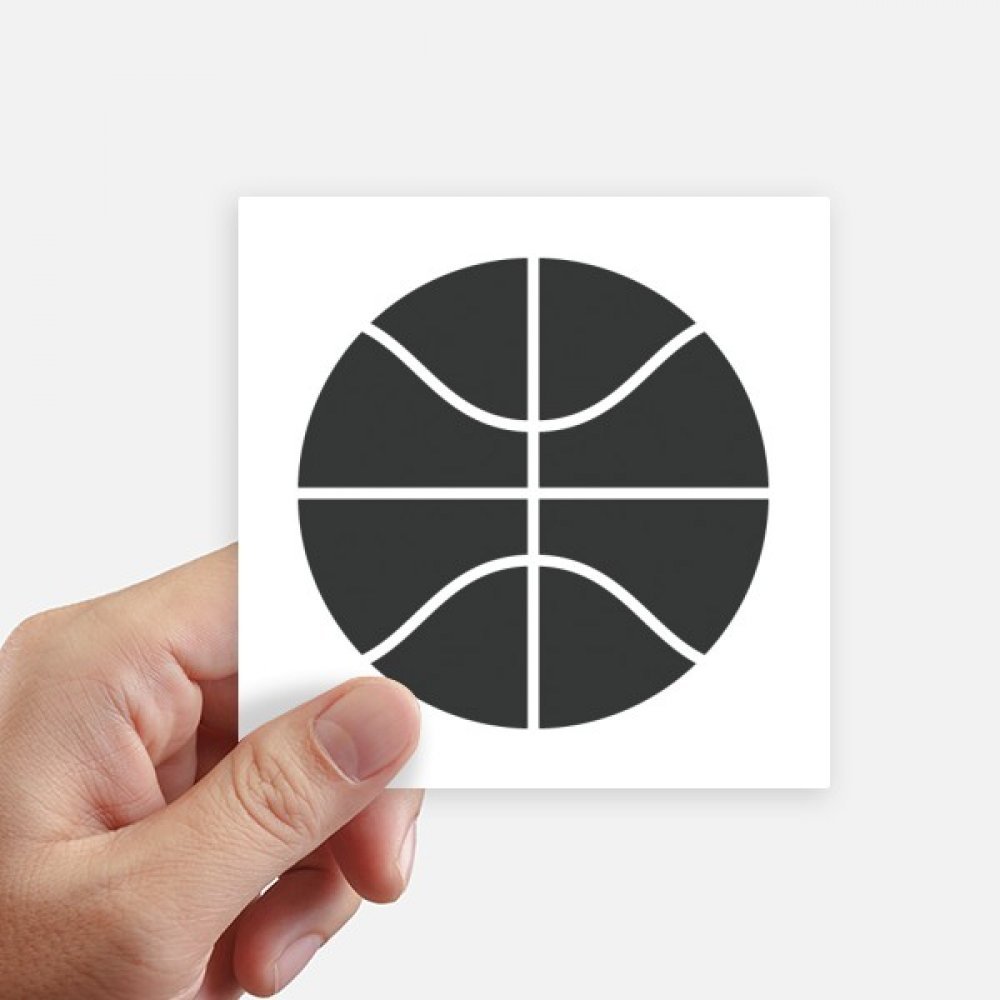 Autocollant carré basket-ball 10 cm pour mur et ordinateur portable (Lot de 8 stickers)