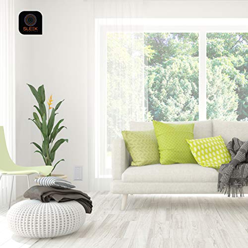 Sleeklighting Pack Of 4 Wall Plate Outlet Switch Covers | Classic White Beadboard Wall Plates| Variety Of Styles: Decorator/Duplex/Toggle/Blank/& Combo | Size: 1 Gang Toggle #TOP5