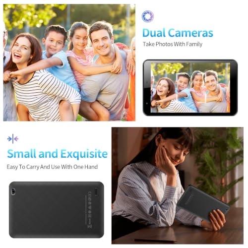 Image of 7 Inch Tablet, Android Tablet with 32GB+512GB, Lightweight, Black
