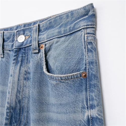 High Waist Wide Leg Jeans Fashionable Versatile Classic High Waist Denim Pants for Women with4