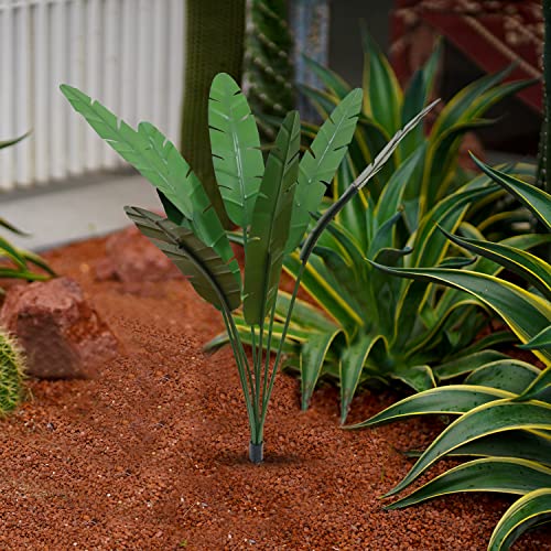 Made By Hand Bird Of Paradise Plant 【43 Inches 】Fake Palm Tree With 8 Trunks Faux Tree For Indoor Outdoor Modern Decoration Feaux Plants In Pot For Home Office Perfect Housewarming Gift，Outdoor Decora #TOP7