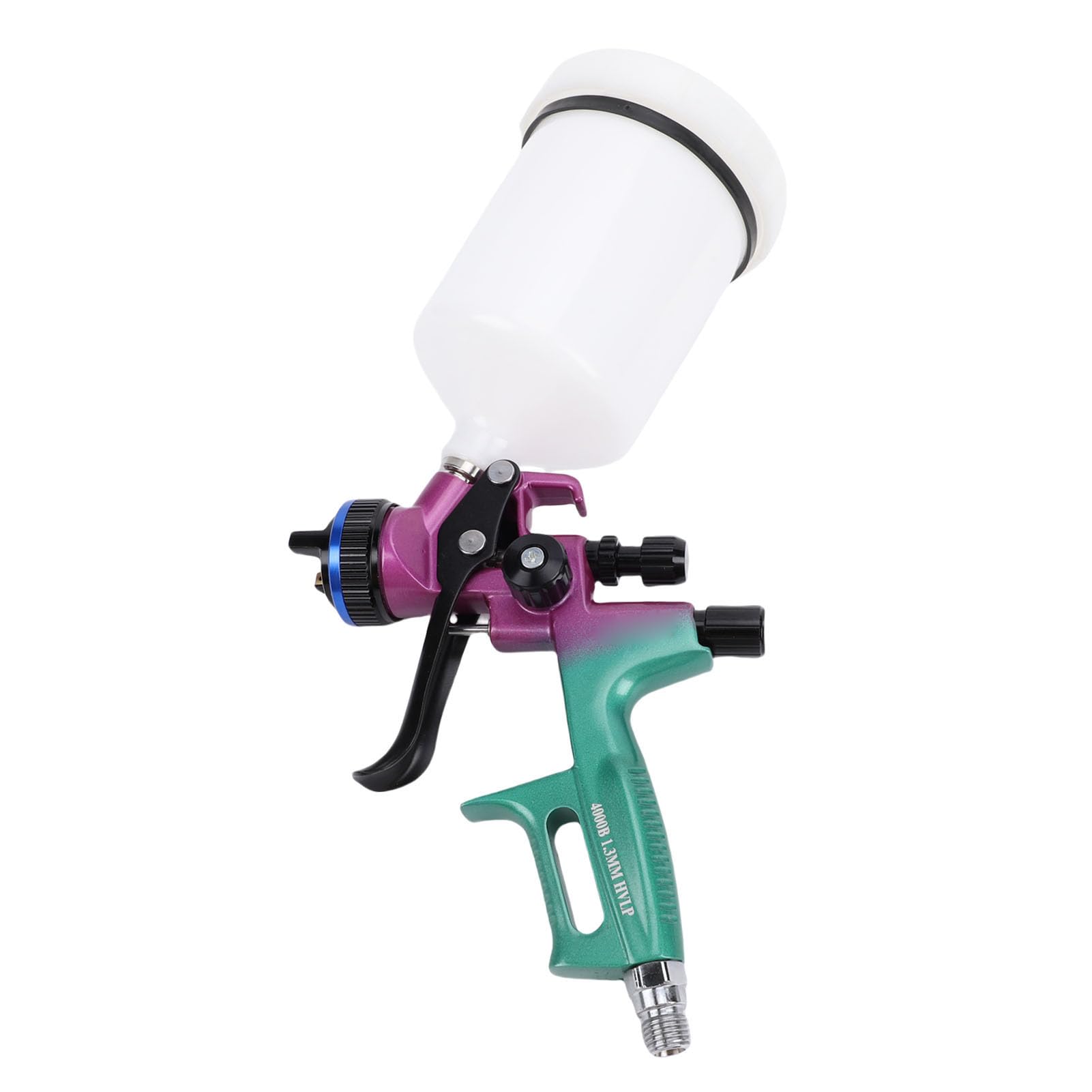 Kit Pistola a Spruzzo Ergonomica HVLP Spruzzatore di Vernice Regolabile Ideale per Progetti di Arte Murale Ugello da 1,3 Mm per gli Appassionati di Bricolage