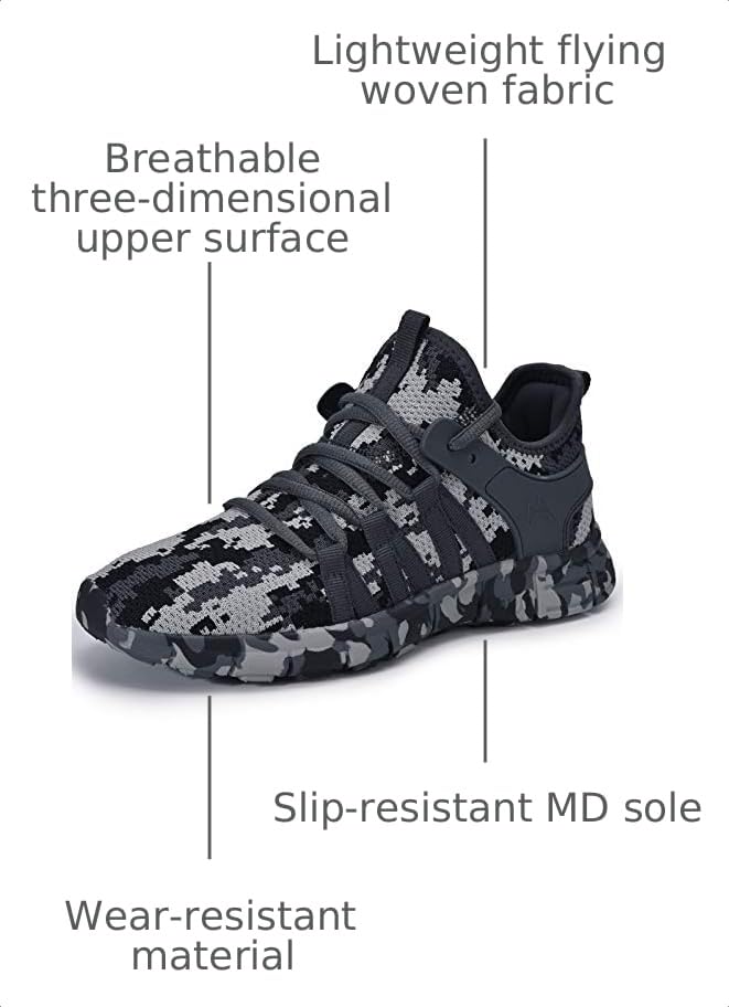 Image of INZCOU Running Shoes Lightweight Tennis Shoes Non Slip Gym Workout Shoes Breathable Mesh Walking Sneakers