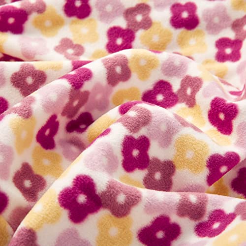 Image of DaysU Micro Fleece Baby Sleep Sack 0-6 Months, 1.0 TOG Baby Sleeveless Wearable Blanket with 2-Way Zipper, Sleeping Bag for Baby Girl, 1 Pack, Flower