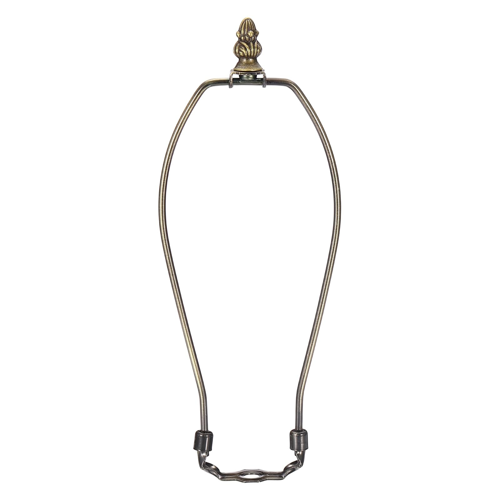 PATIKIL 1 Set 10" Lamp Shade Harp Holder, Heavy Duty Detachable Lampshade Brackets with 1.26" Height Solid Metal Finial Shade Holder for Table and Floor Lamps, Bronze