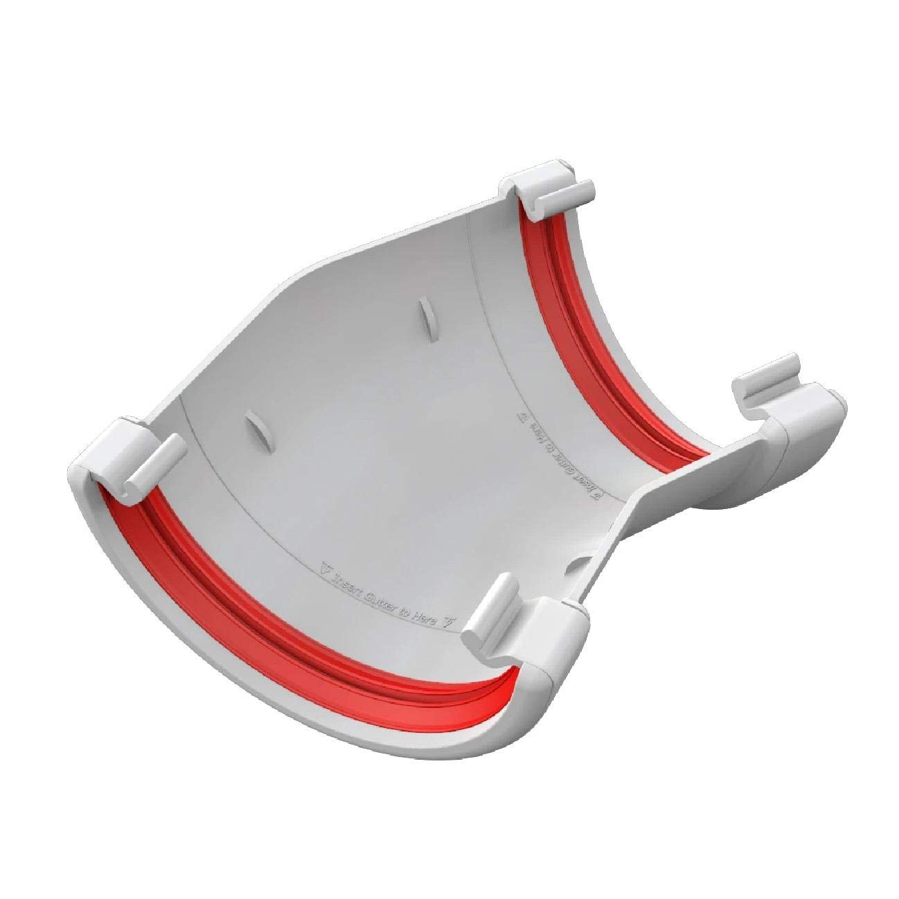Freeflow White Round Gutter 150 Degree Angle Joint, 112Mm Rain Water Systems