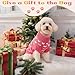 Hundepullover Herz Hundepulli Valentinstag Pullover Hund Katzenpullover Rosa Gestricktes Hunde Pullover Warme Hundekleidung für Kleine und Mittelgroße Hunde S