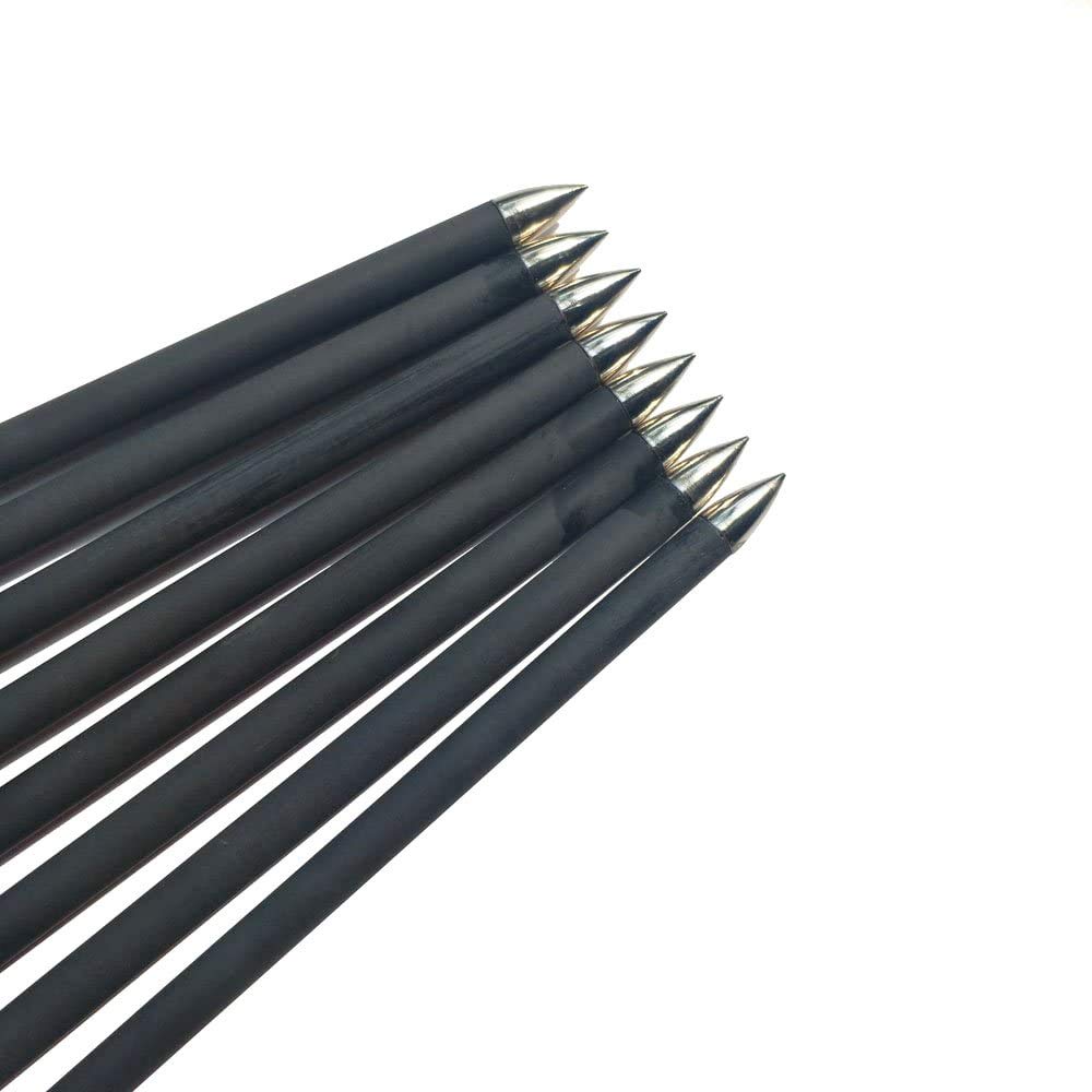 SHARROW 12pcs Flèches de Carbone de Tir à l'arc Flèches de Chasse de 31" Flèches de Ciblage Spine 600 Flèches en Fibre de Carbone pour Arc Classique