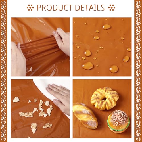 Image of Oudain 4 Pack Cielito Lindo Party Decoration Mexican Tablecloth Disposable Plastic Terracotta Mexican Cielito Lindo Baby Shower Table Decor Wedding Birthday Party Decorations(Floral,White)