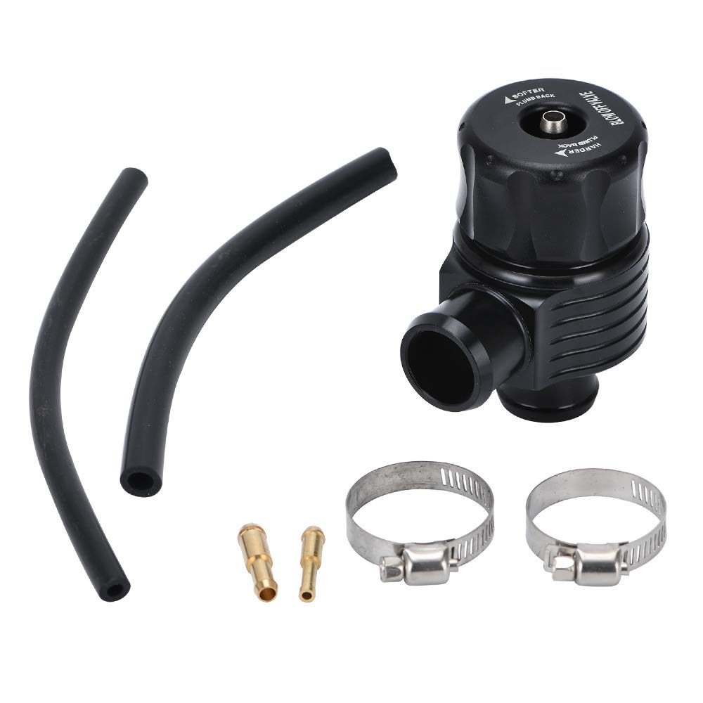 VáLvulas De Escape Negro Auto Racing Aluminio Universal BOV 25mm 1.8T Válvula de soplado Turbo Wastegate Bov con Adpater