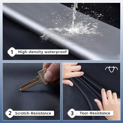 Funda Coche Exterior Gunhyi, Impermeable y Transpirable, Funda a Coche Resistente al Polvo Lluvia los Rasguños, Adecuada para Hatchback VW Golf, Megane, Serie 1, Clase B,Focus Etc. (415 a 450 cm) 2L - imagen 2