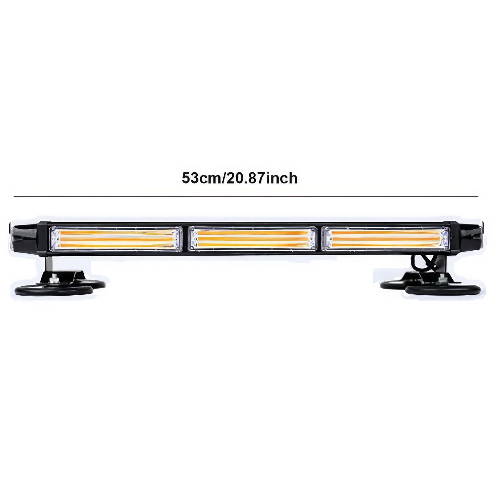 COB 12V LED strobe strip, TOTMOX doble cara luz de advertencia, vehículos de tráfico de emergencia, automóviles, camiones, tractores, flash impermeable amarillo