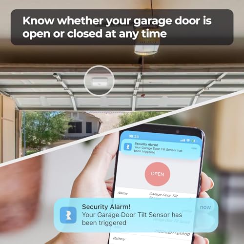 THIRDREALITY Zigbee Smart Garagentor Neigungssensor, einstellbare Empfindlichkeitsstufen, 2 Jahre Akkulaufzeit, Zigbee Hub erforderlich