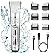 Produktbild Haarscherer Maschine, Romanda profi Leise haarschneider haarschneidegerät, IPX6 Wasserdicht, 2 Geschwindigkeiten, LCD Anzeige Schnurlosen Haartrimmer für Kinder Herren