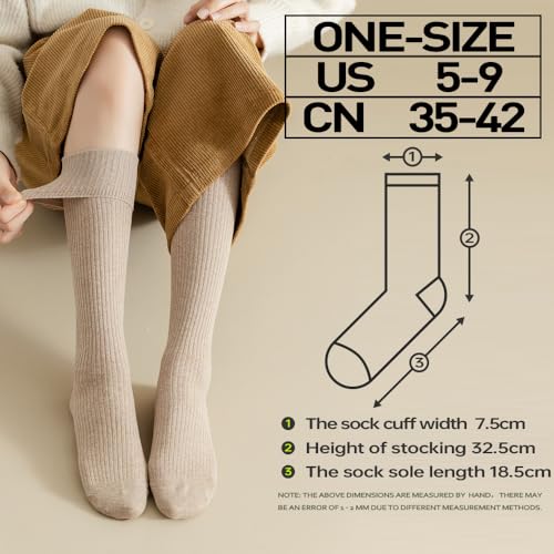 Image of Compression Socks for Women&girl, 50% cotton Knee High Long Support Socks