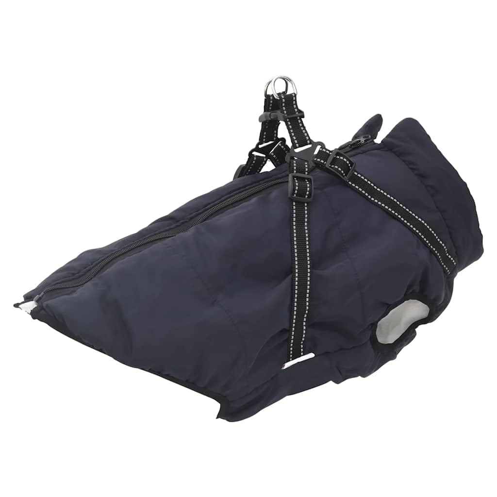 Hundemantel Geschirr Wasserdicht Reflektierend Marineblau L52 für Hunde, Haustier, Outdoor