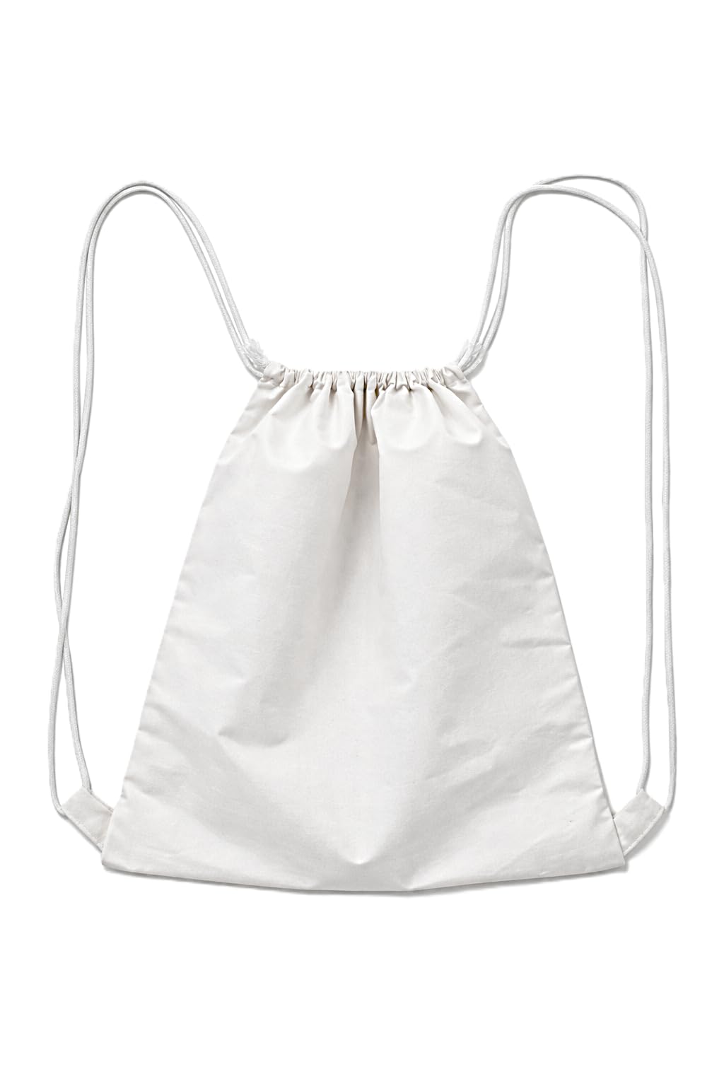 Cotton bag/Drawstring Backpack 100% Cotton for Gym, Trekking, & Grocery Shopping | Washable & Reusable, Light weight,Eco-Friendly Recycled, Pure White with white/black straps-image-35
