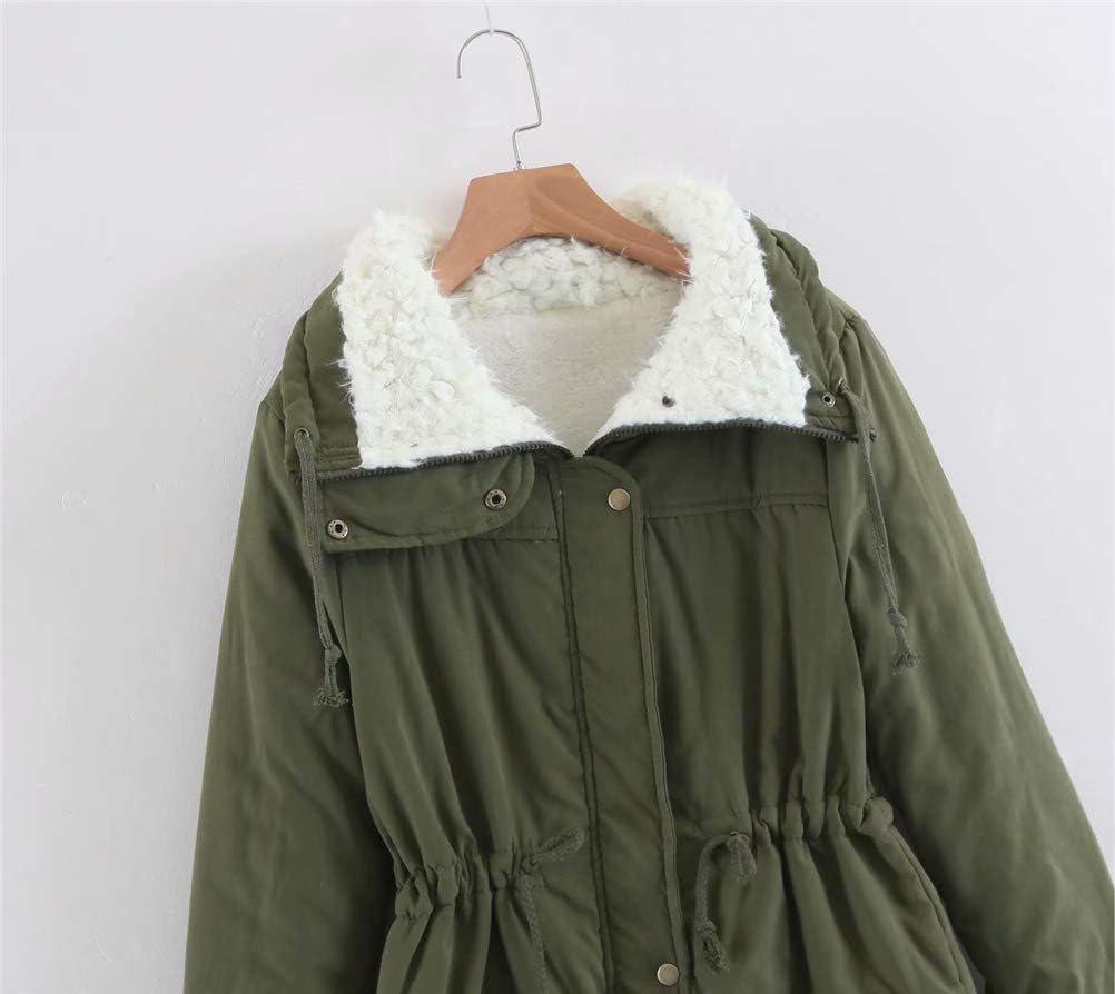 ACE SHOCK Women's Plus Size Winter Coats Faux Fur Lined Quilted Jackets Fashion Winter Parka