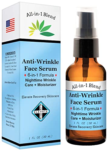 Anti-Wrinkle Face Serum Moisturizer 6-In-1 Nighttime Facial Oil Complex W/Argon, Vitamin E, Jojoba, Rose, Carrot Seed & Lemon Essential Oils - Moisturizing Serum For Women And Men #TOP4