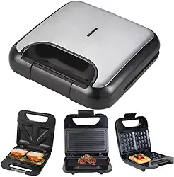 Maquina 3 Em 1 Waffle Grill Sanduicheiras 110v e 220v(110v)
