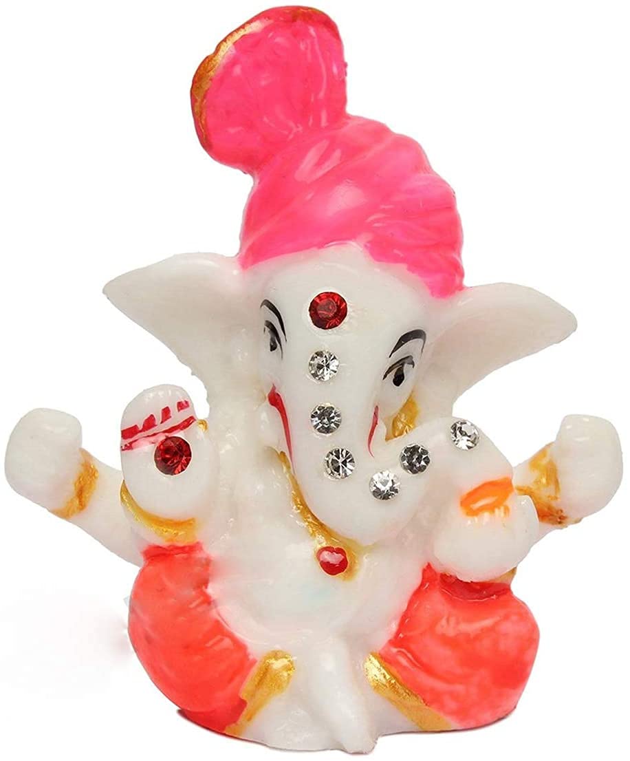 Sahishnu Online & Marketing Justswag Sahishnu Online And Marketing Idol Ganesha Statue For Home Decor/Car Decor,Mini Lord Ganesha,Hindu God Success, 2.6 Inches