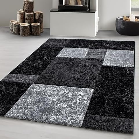 Tapis à Poils Ras Noir Carpetsale24 Cover