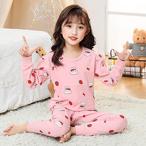 Toddler Baby Cotton Cute 𝐏ajamas Set Long Sleeve Tops Pants Soft 𝐏js Girl Boy Bunny Print Sl𝐞epwear Loung𝐞wear for2