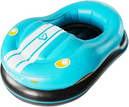 Inflatable Water Bumper Car, Electric Motorized Inflatable Water Scooter, Extra-Thick, High Buoyancy Blue