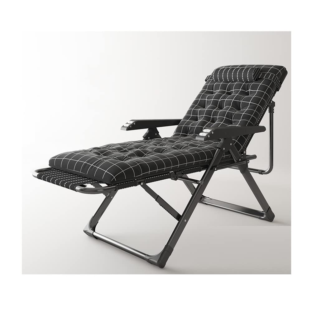 Fauteuil de jardin à gravité zéro inclinable avec coussin pliable