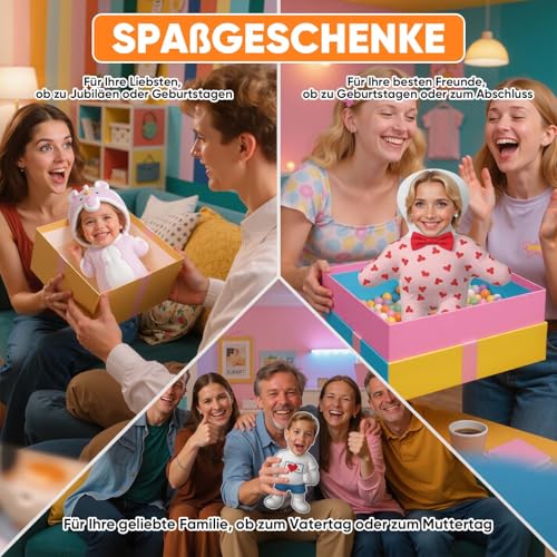 Personalisiertes Kissen mit Foto, Kuscheltier mit Gesicht Foto, Lustige Geschenke mit eigenem Foto, 3D Person Menschenform Kissen, Fotogeschenke Personalisiert zum Geburtstag Jahrestag Valentinstag