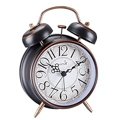 Loud Alarm for Deep Sleepers 4 '' Retro Twin Bell Alarm Clock with Backlight for Bedroom and Home