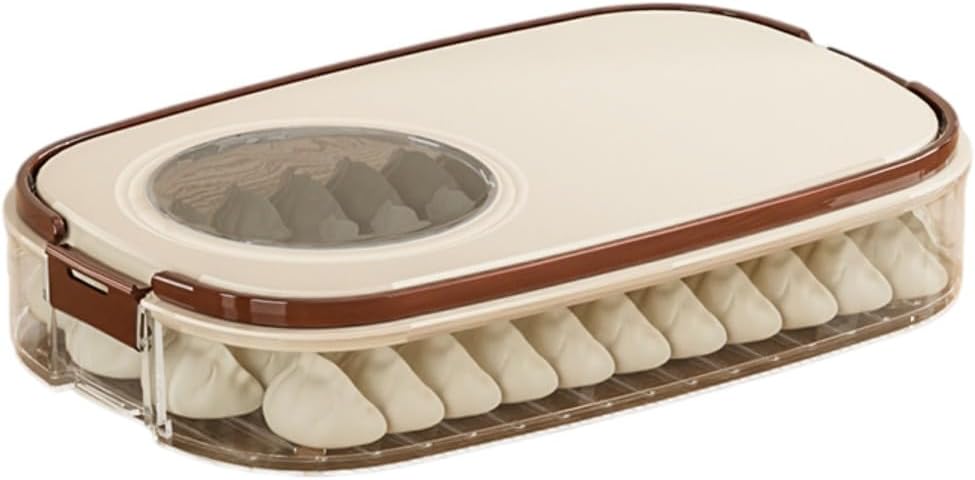 持ち運び可能な餃子箱、蓋付きの積み重ね可能な食品保存箱。家庭での使用に最適で、特に寿司や果物の保存に便利です。 (6cm,A)