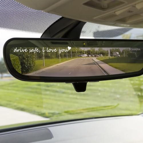 Image of 5X I Love You Drive Safe Mirror Sticker For Car, Drive Safe I Love You Decal, Rearview Mirror Decal, Car Stickers And Decals For Couple Boyfriend Girlfriend, Romantic Cars Rearview Mirrors Accessories