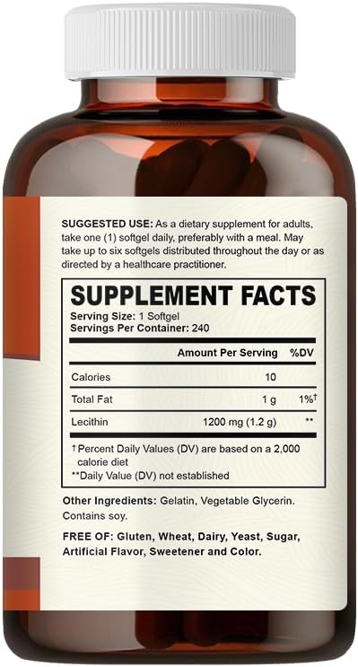 Lecithin-240 Softgels-Supports Brain Health