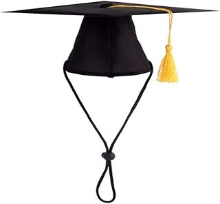 BinaryABC Pet Graduation Caps Dog Graduation Hats with Yellow Tassel,Dogs Cats Graduation Costume Accessory