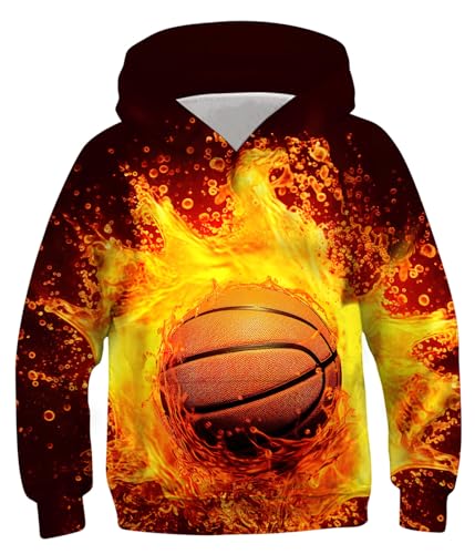 Image of TUONROAD Boys Hoodies 3D Graphic Sweatshirt Lightweight Pullover 6-16T cool