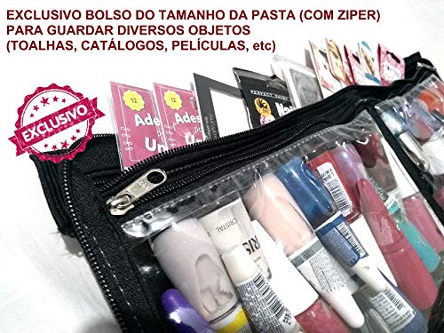 Bolsa Porta Esmaltes Manicure Maquiadora Profissional Pequena até 60 frascos