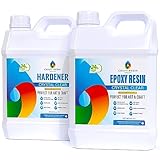 Craft Resin 4L Resine Epoxy Kit Complet Débutant - Transparente et Durcisseur, Pour Bijoux Moule d'art Sous-verres Table Bois - alimentaire, résistante à la chaleur et UV