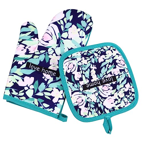 LIFKOME 2pcs Kitchen Gloves Insulation Pads Non- Grip for Safe Cooking Baking Grilling Kitchen Tools for and Housewarming