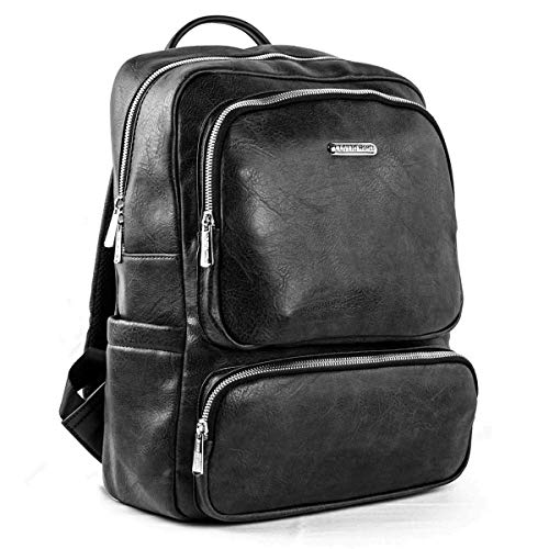 Zaino In Pelle Uomo Per Lavoro E Viaggio | Grande Capacità Con Scomparto Per Laptop | Impermeabile E Resistente Per Escursionismo - 3