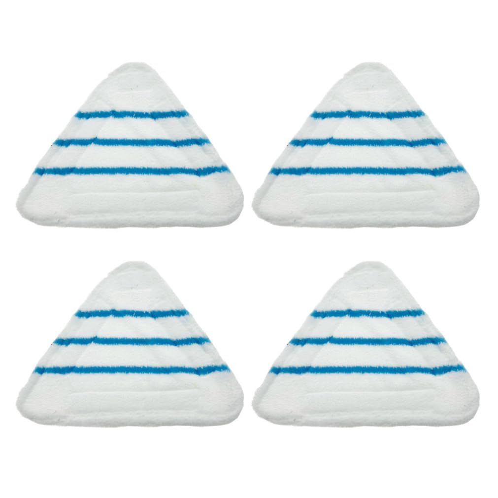 Ameble 4Pcs Washable Microfiber Replacement Mops Cloth, Floor Washable Pads for Steam Mop, Reusable Cleaning Pads for Hardwood & Tile